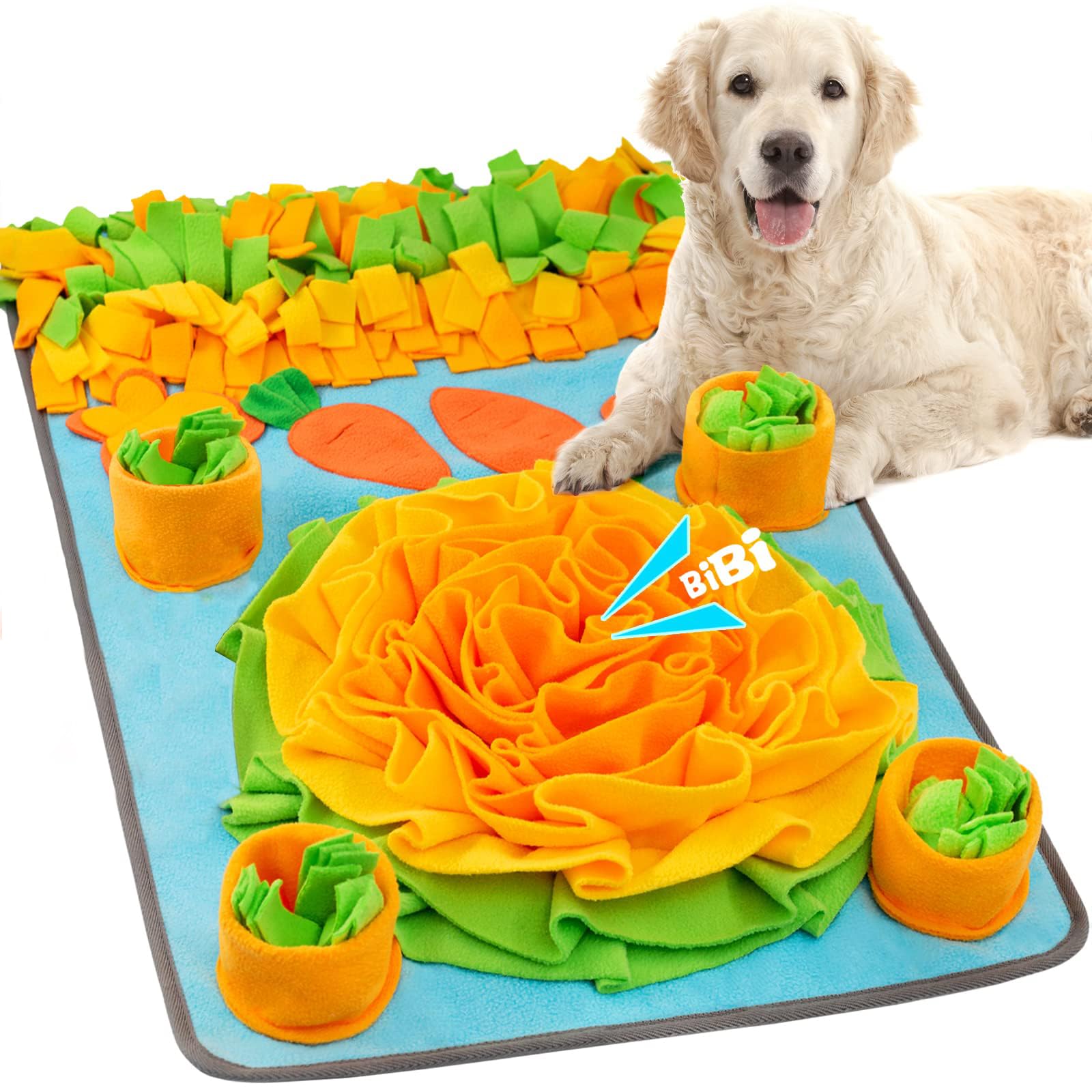 TCMHEALTH Snuffle Mat for Large Dogs(31'' × 19''), Safe & Durable & Washable Slow Feeder, Dog Puzzle Mat for Foraging & Nosework, Dog Puzzle Feeder for Mental & Physical Stimulation