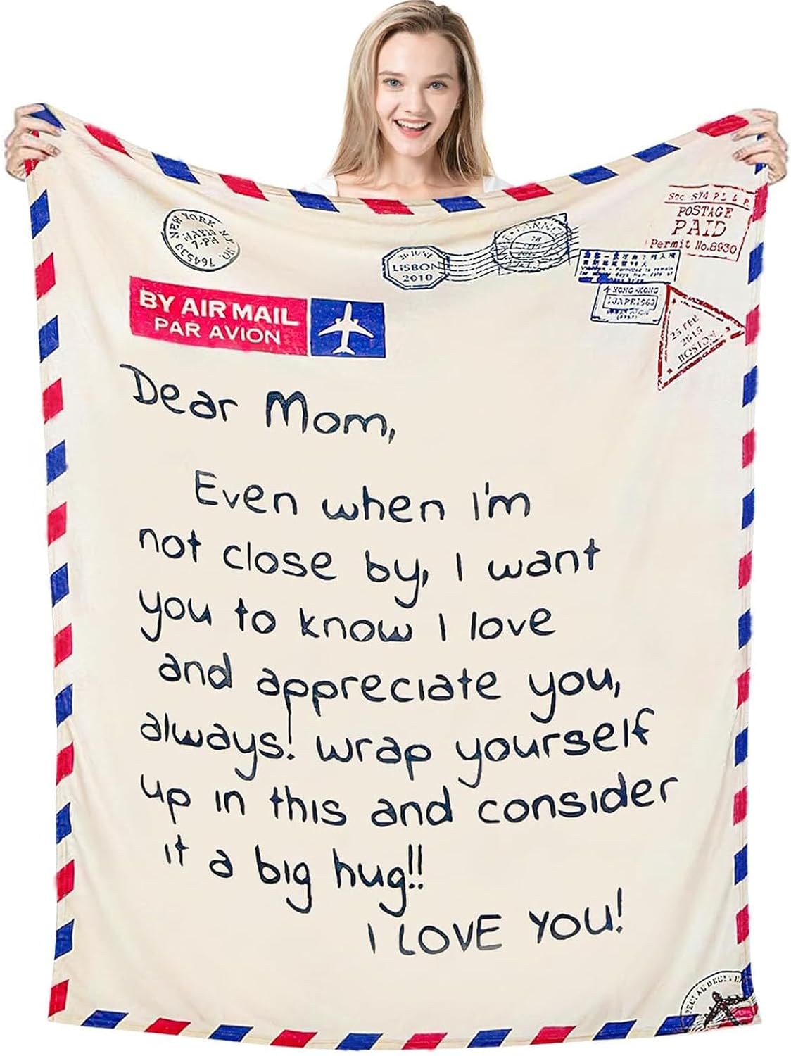 Soft Throw Blanket Gifts for Mom, 55"x70", Warm & Cozy Blanket Presents for Mother's Day, Birthday, Christmas, Thanksgiving, Unique Mom Gift Ideas from Daughter Son