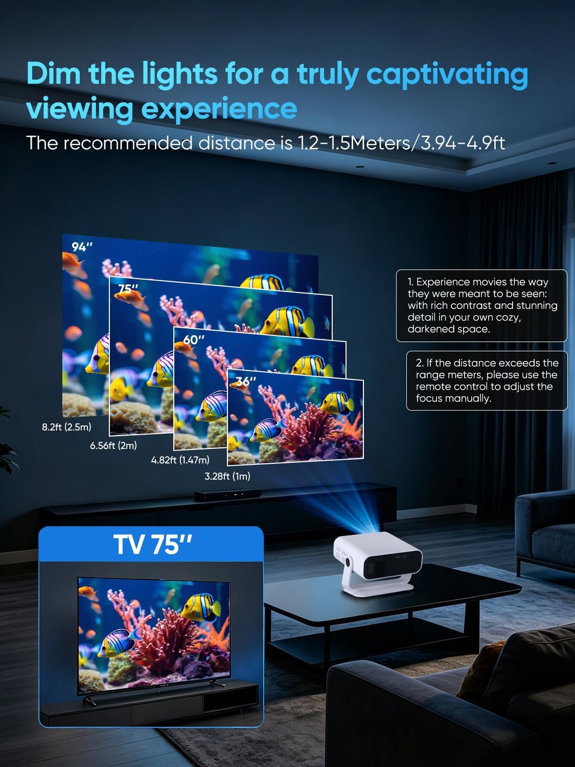 Mini Projector 4K Support, WiFi 6 BT 5, Auto Keystone 7 71M+HGuZyLL. AC SL1500