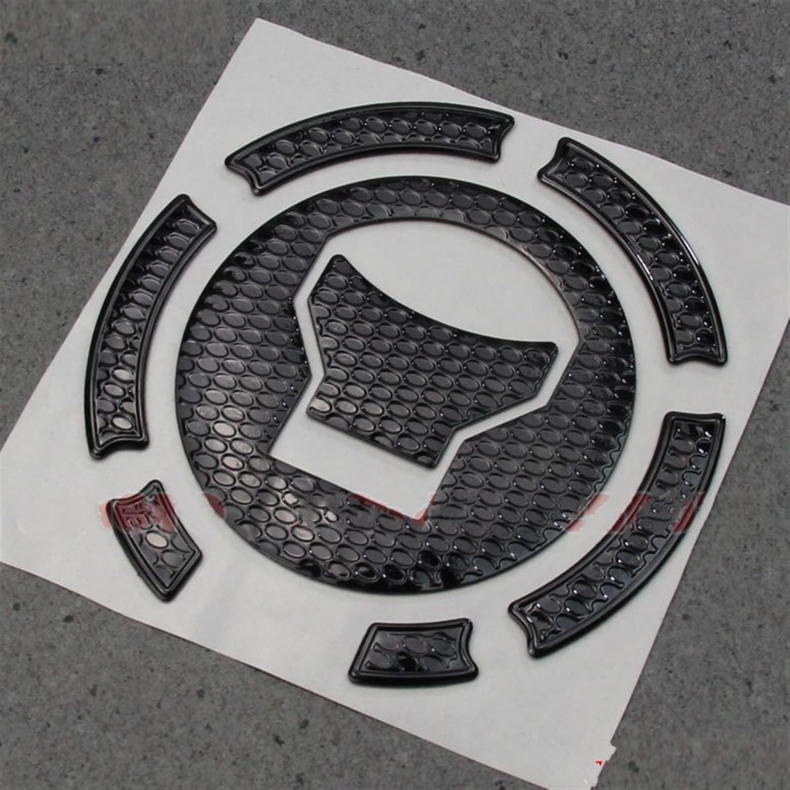 Motorcycle Gas Fuel Cap Pad Decals Stickers for CB650F CBR650F VFR800X VFR800 CBR500R CB500X CB500F MN4 CB150R Carbon-Look(Black)