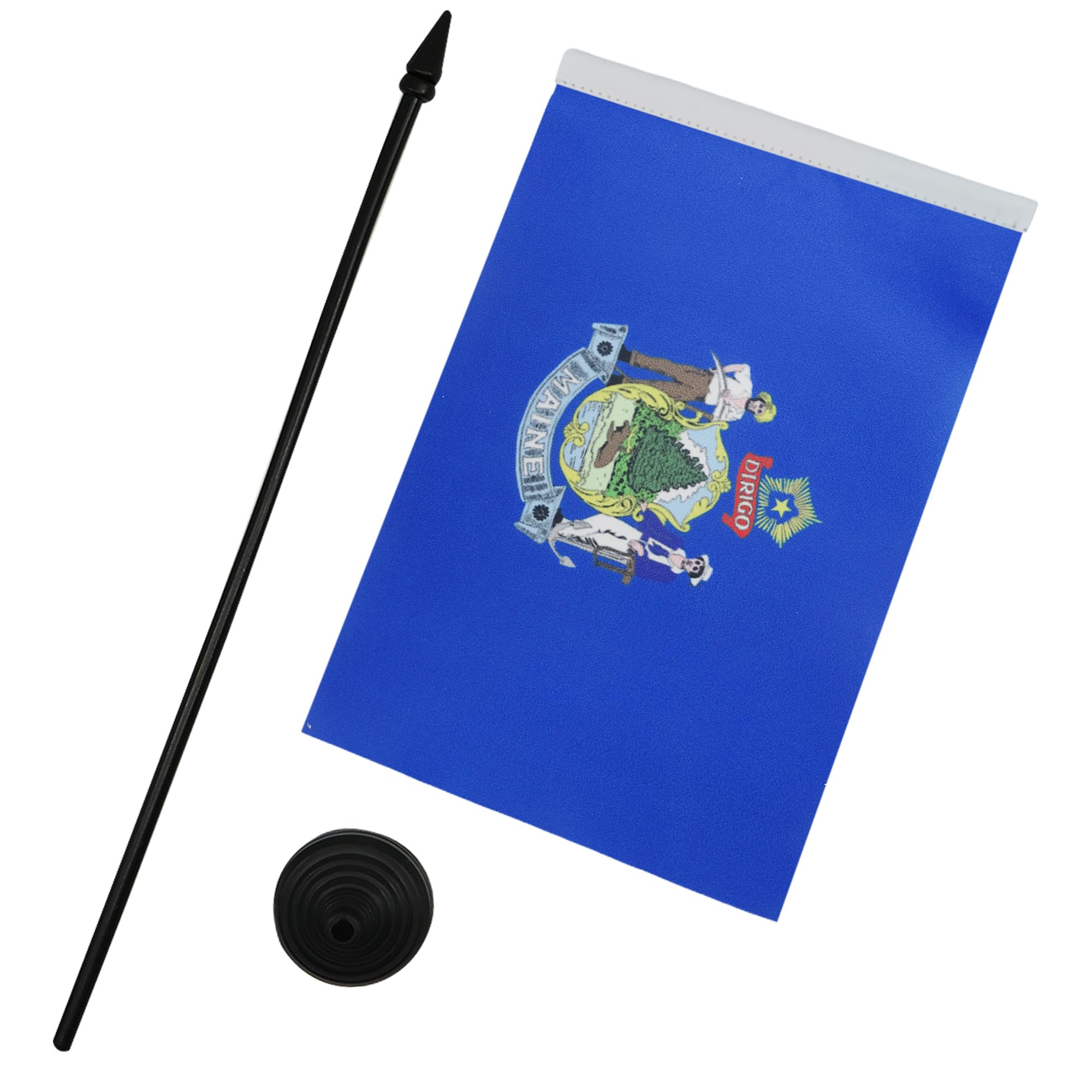 Drapeau de Table Maine, 21cm x 14cm