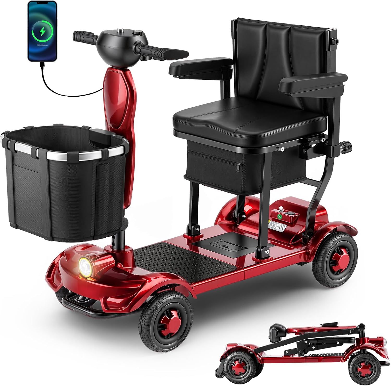 37.5lb Lightweight Mobility Scooters for Seniors, Airline & Cruise Approved