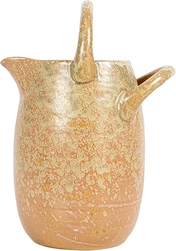 Miniatura 7 de Creative Co-Op Jarra de riego de gres de 80 onzas con asas, esmalte reactivo