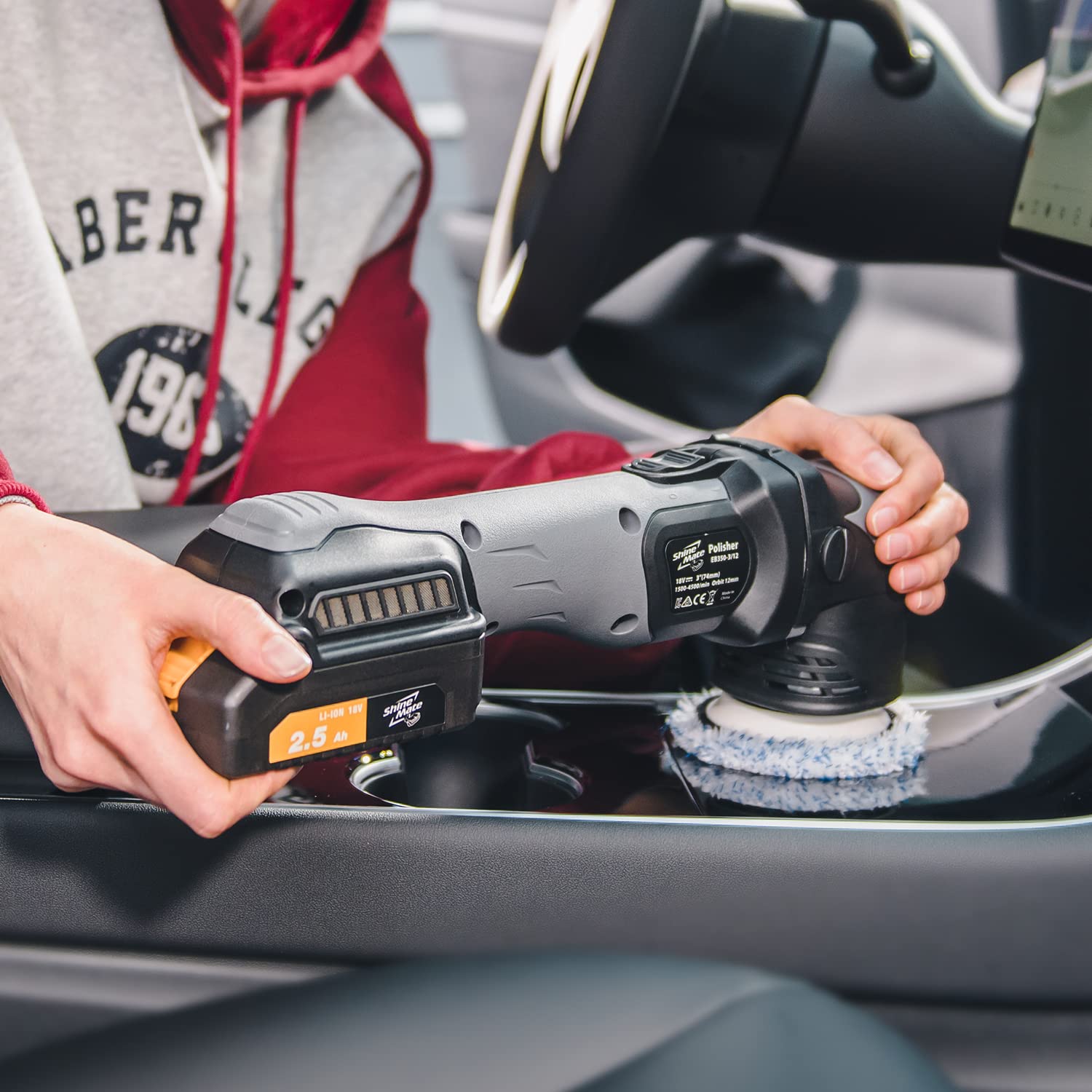 Buy ShineMate Cordless Orbital Polisher Kit with Brushless Motor 3 Inch