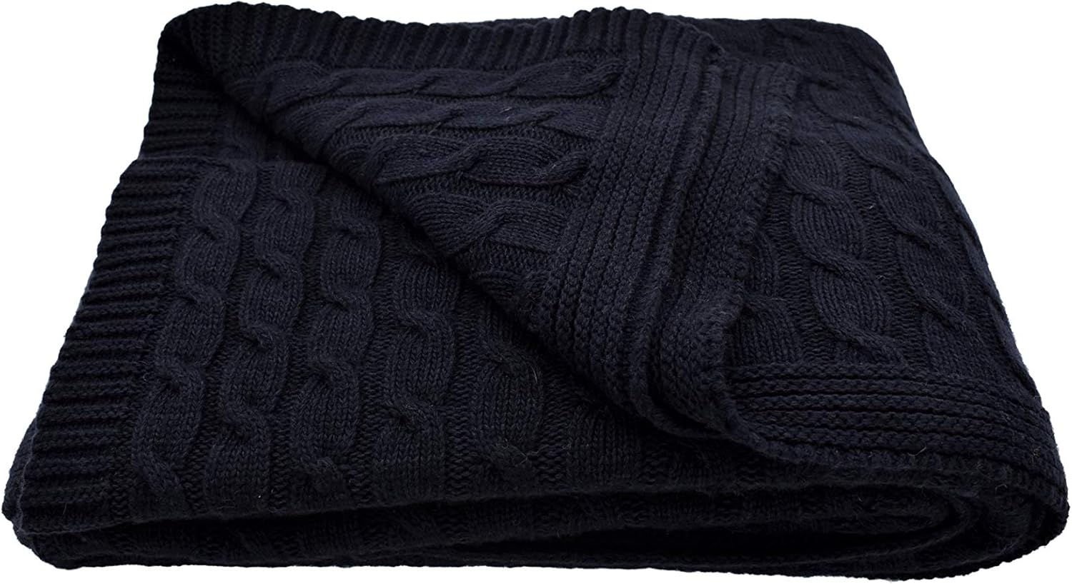 Dalle Piane Cashmere - Blanket in a Blend of Wool, Rayon, Nylon and Cashmere - Made in Italy - Color: Blue
