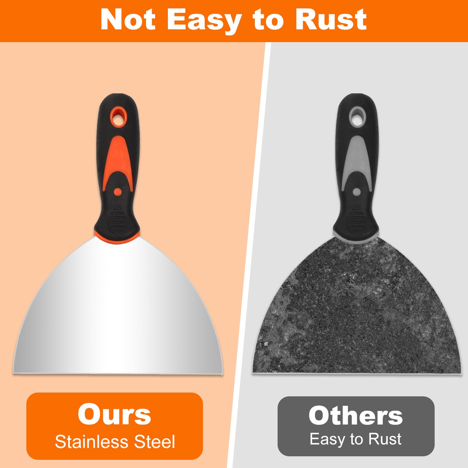 Set di Spatole in Acciaio Inossidabile per Stucco, 13 Pezzi Coltelli di Spatola per Stucco, Raschietti per Pareti, Frattazzo Spatole per Stucco Cartongesso, Kit di Utensili Manuali per Cartongesso