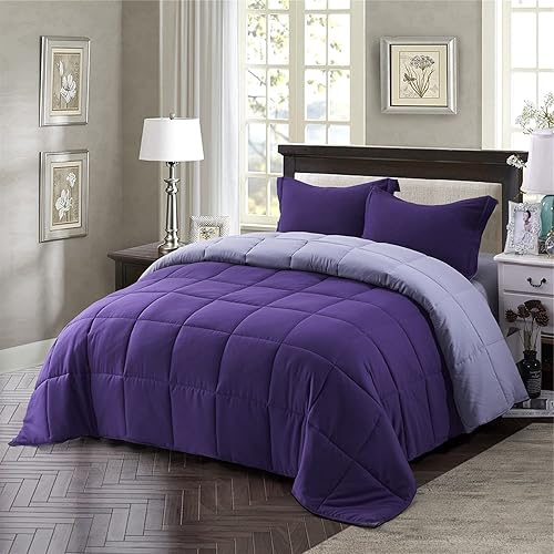 Miniatura 6 de HUAJIE HJ - Juego de edredón de 3 piezas para todas las estaciones, suave, cómodo, alternativo, reversible, acolchado, de gran tamaño, para