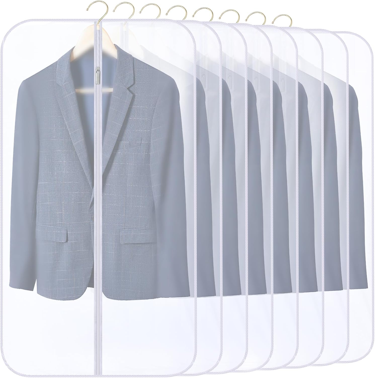 16 Housses De Vêtements,Housse Vetements à Suspendre Anti Poussière