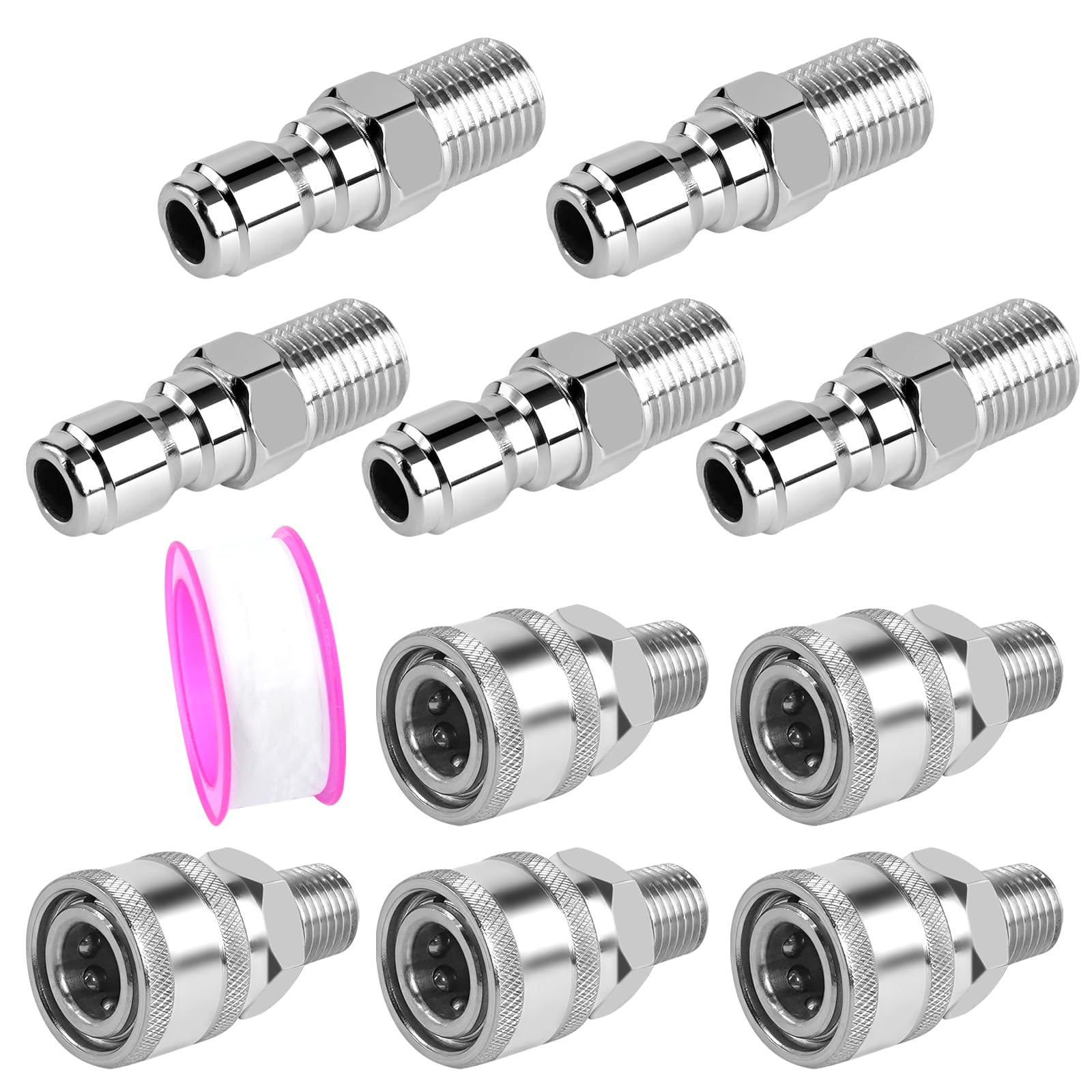 Photo 1 of ENIPEDITA 1/4 Inch NPT Pressure Washer Coupler - 5 Sets