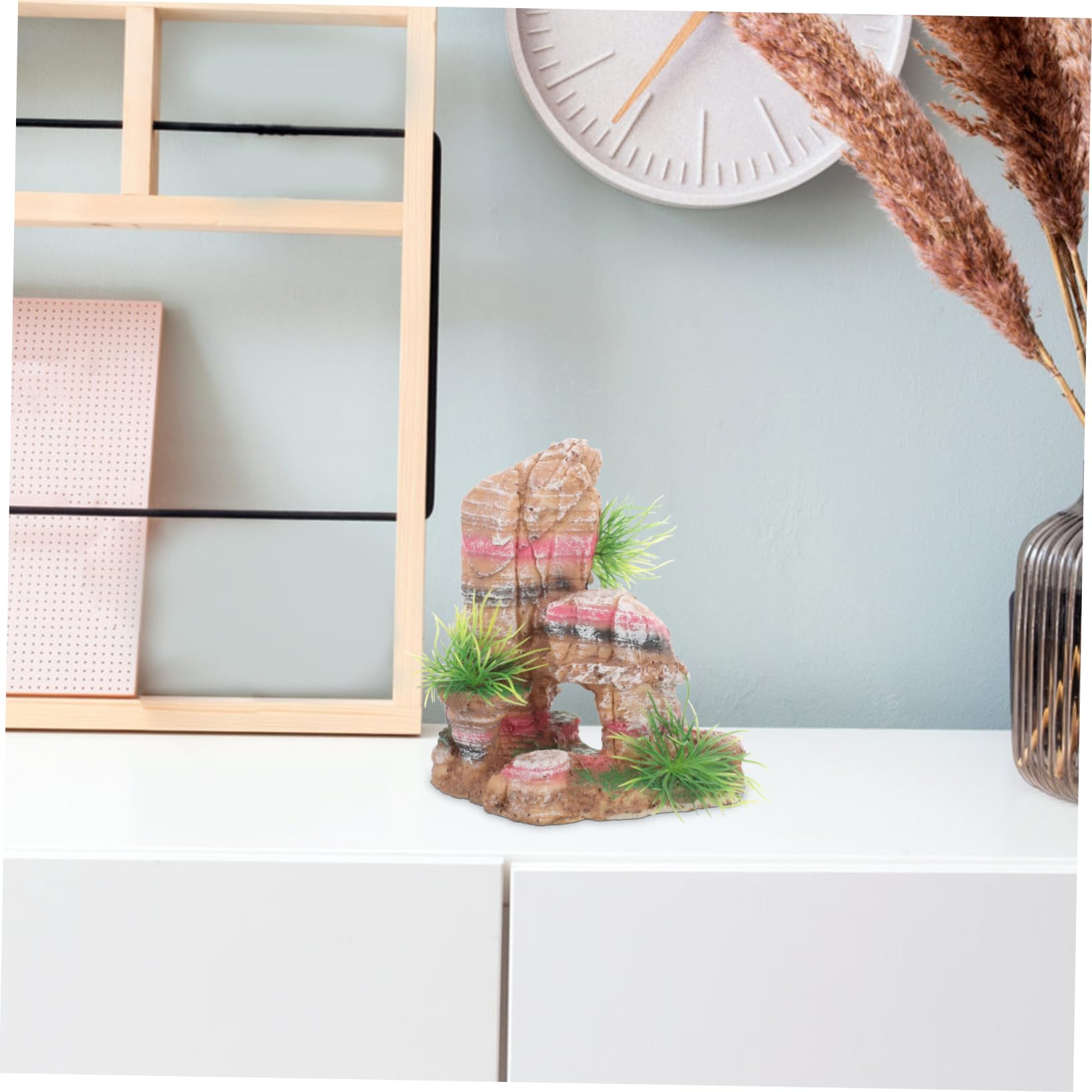 TOYANDONA 4 Stück Aquarium Dekoration Kunststein Berg Ornament für Fischbecken Realistische Naturstein für Aquarien und Terrarien und Ansprechend