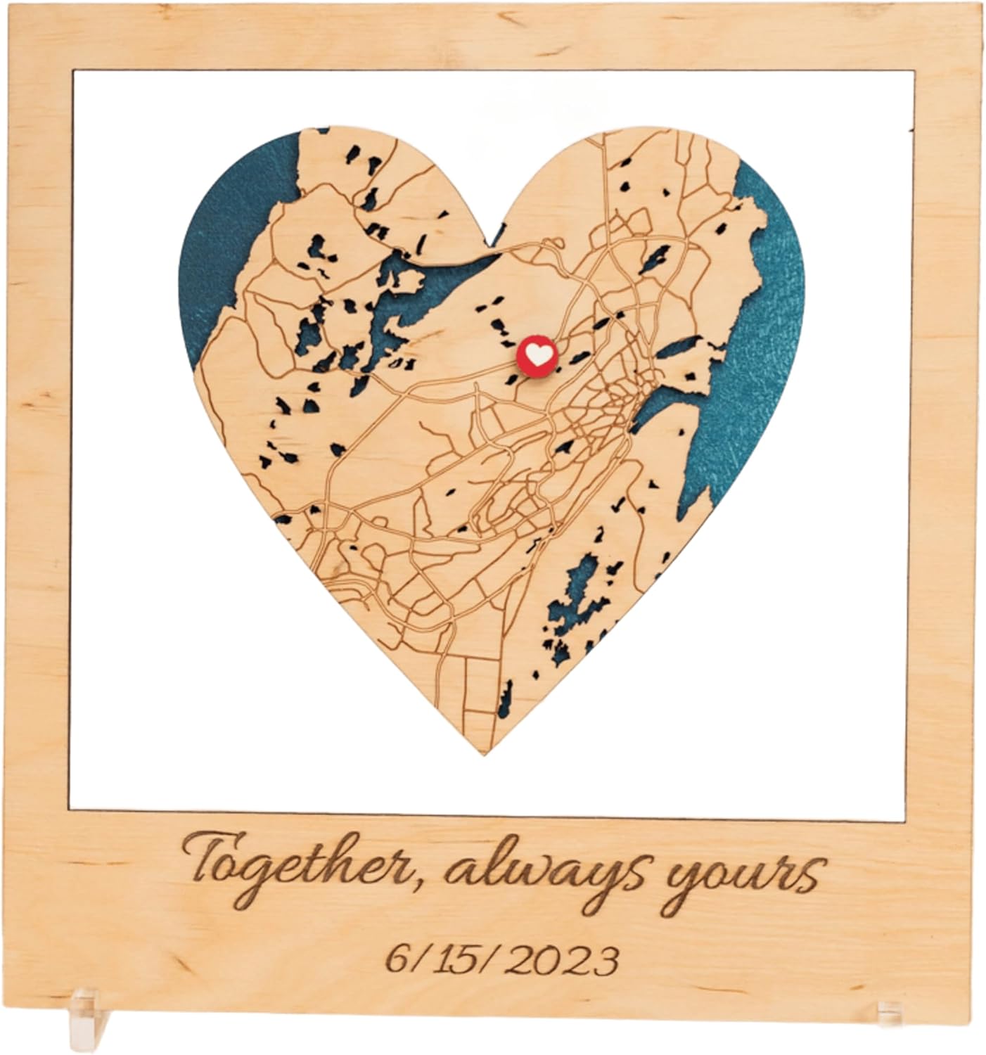 Custom Our First Date Map - Wedding Anniversary Present Gift for Couple - Where It All Began Custom Canvas Poster - Engagement Gift for Couples Sentimental Gifts for Him Her