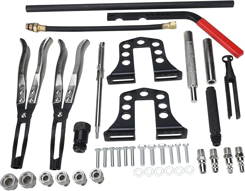 FreeTec 25 Részes Univerzális Szelepprés Összenyomó Szerszám Készlet 8-16-24mm Szelepszár Tömítés OHV OHC Motorokhoz