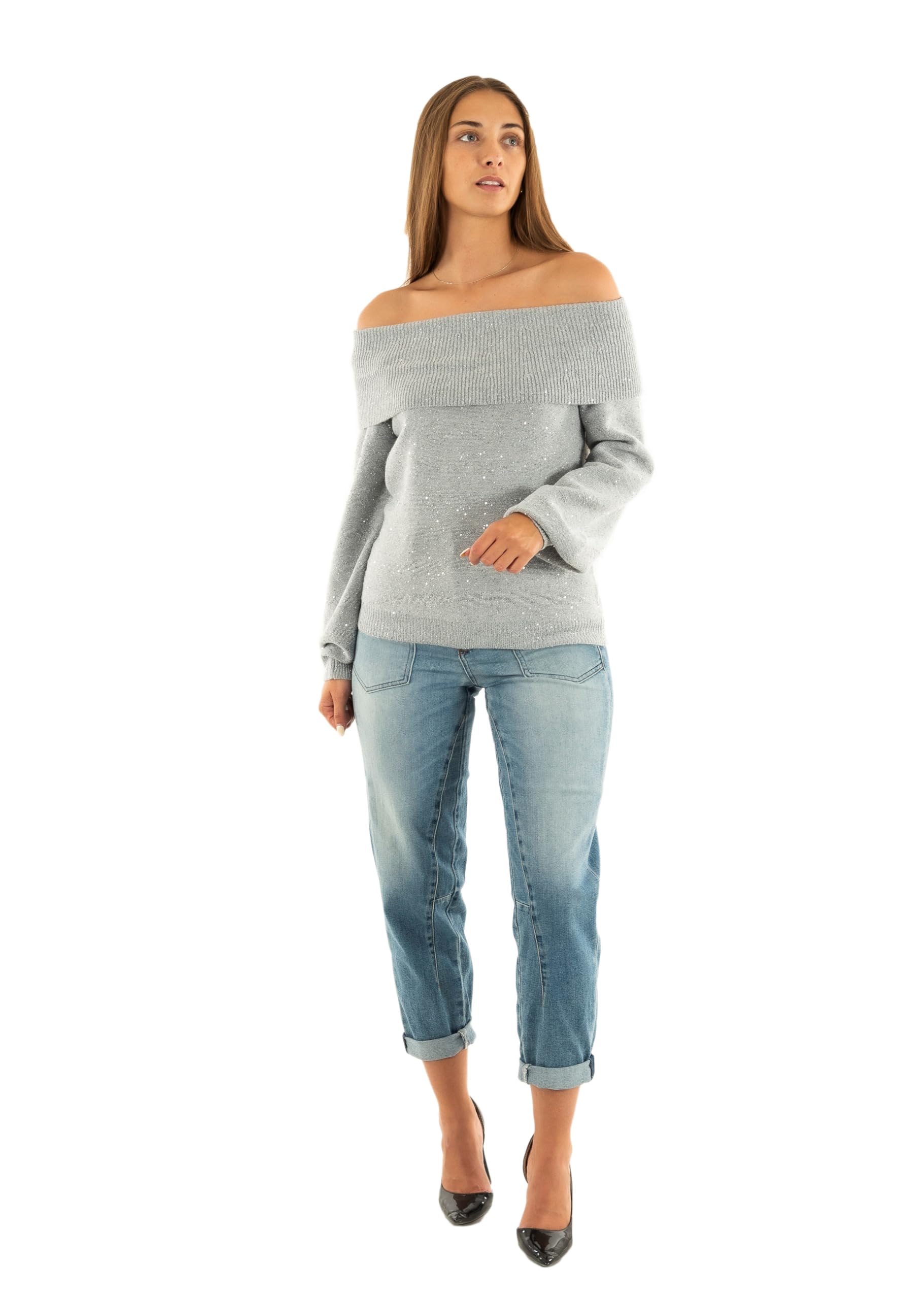 MOLLY BRACKEN maglia donna grey LA1802DN