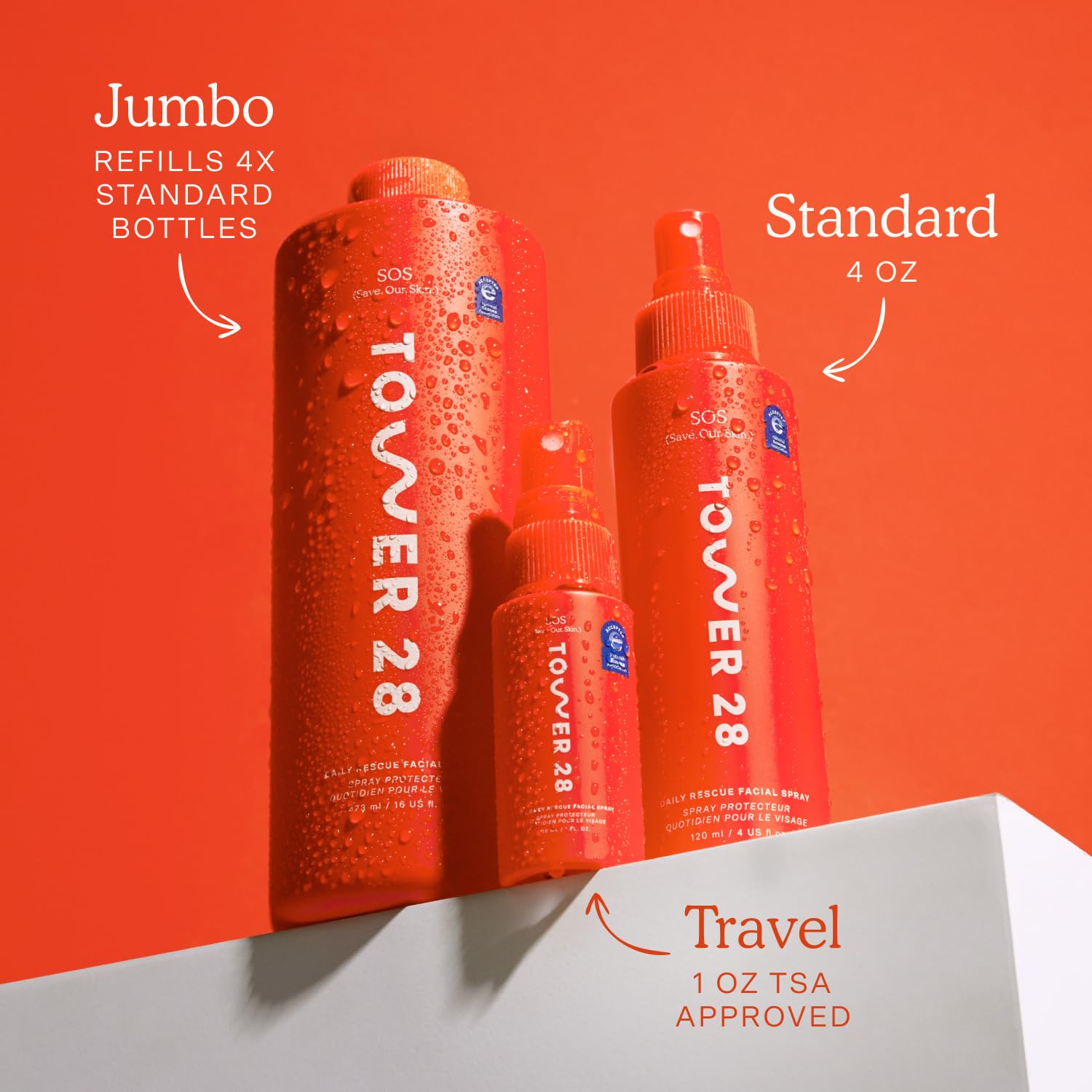 Tower 28 SOS Daily Rescue Facial Spray - Hypochlorous Acid Spray to Help Reduce Redness, Calm Irritation + Alleviate Flare-Ups - Soothing + Purifying Face Toner - Everyday Skin Care Essential (4 oz) - Image 9