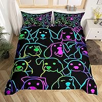 Vista 20 de Juego de funda de edredón de pavo real, tamaño Queen, color verde, lindo diseño de animales, estampado de plumas de pavo real, juego de funda