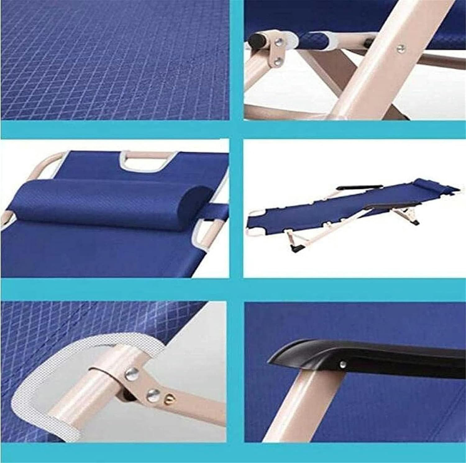 Lightweight Fgvdj Zero Gravity Chair Oversized,Outdoor Zero Gravity Lounge Folding Chair Adjustable Recliner Office Balcony Patio Garden Beach Outdoor_178X66Cm/70X26In,Navy,178X66Cm/70X26In