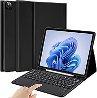 Vista 12 de BQSS Touch - Funda con teclado para iPad Air de 13 pulgadas (M3/M2 2025/2024), funda de teclado para iPad Pro de 12.9 pulgadas