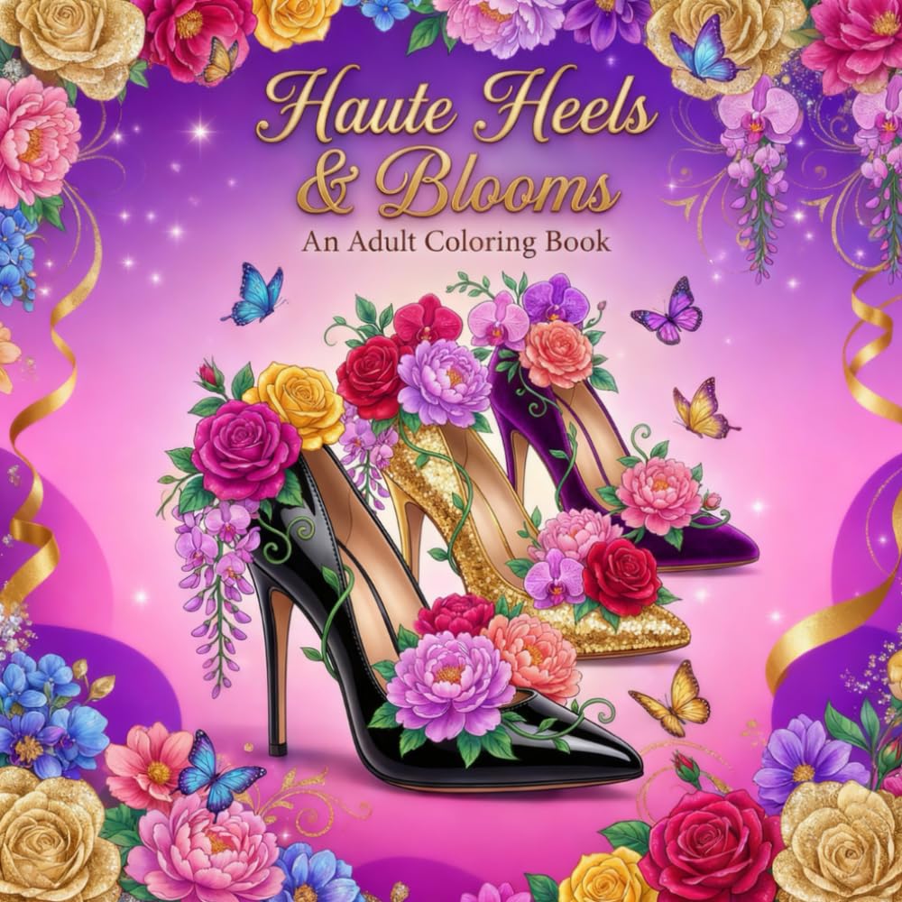 Haute Heels and Blooms: An Adult Coloring Book