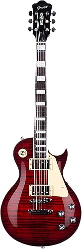 Miniatura 2 de GROTE Guitarra Guitarra eléctrica de cuerpo sólido con Gigbag LPYS-006 (rojo)