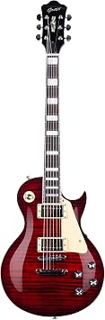 Grote Electric Guitar Solid Body LPYS-006 Maple Neck, Stainless Steel Frets, Ideal for All Levels, with Gigbag(Red)