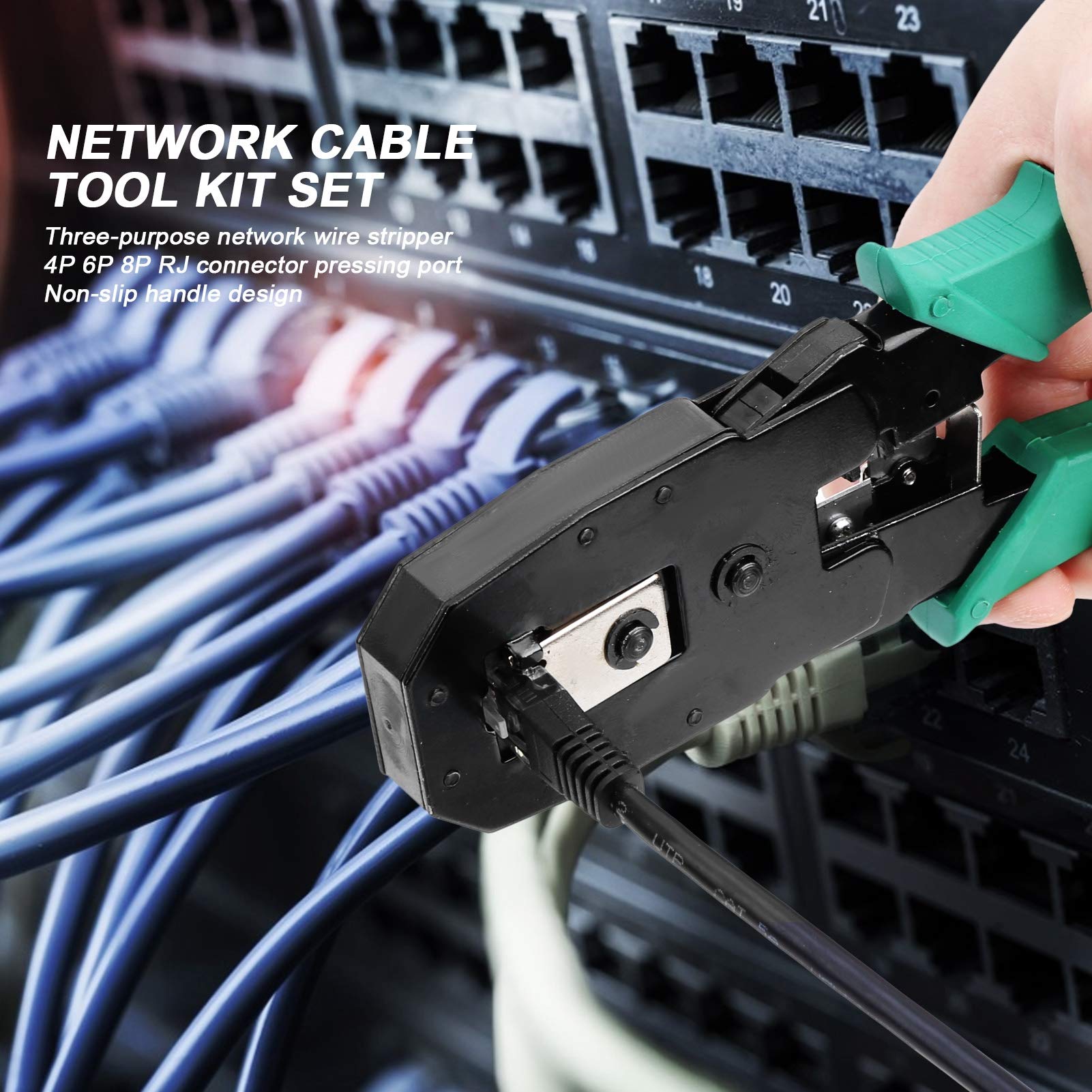 Generic Kit D'outils de Maintenance et de Réparation de Câbles Réseau, pour les Amateurs de Bricolage, Accessoires ABS Portables YG‑P109