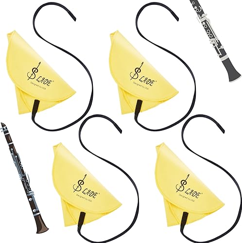 Miniatura 7 de Yinder 4 Piezas Paño de Limpieza para Clarinete Paño de Limpieza para Tubo Interior Adecuado para Flauta, Piccolo, Saxofón, Sax (Rojo)