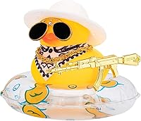 Vista 10 de wonuu Decoración de pato de goma para automóvil, accesorios de decoración de tablero de instrumentos de vaquero occidental con mini anillo