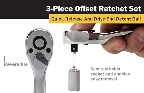 Miniatura 10 de Titan 12043 Trinquete de liberación rápida con desplazamiento de liberación rápida de 72 dientes de 38 pulgadas x 8 pulgadas