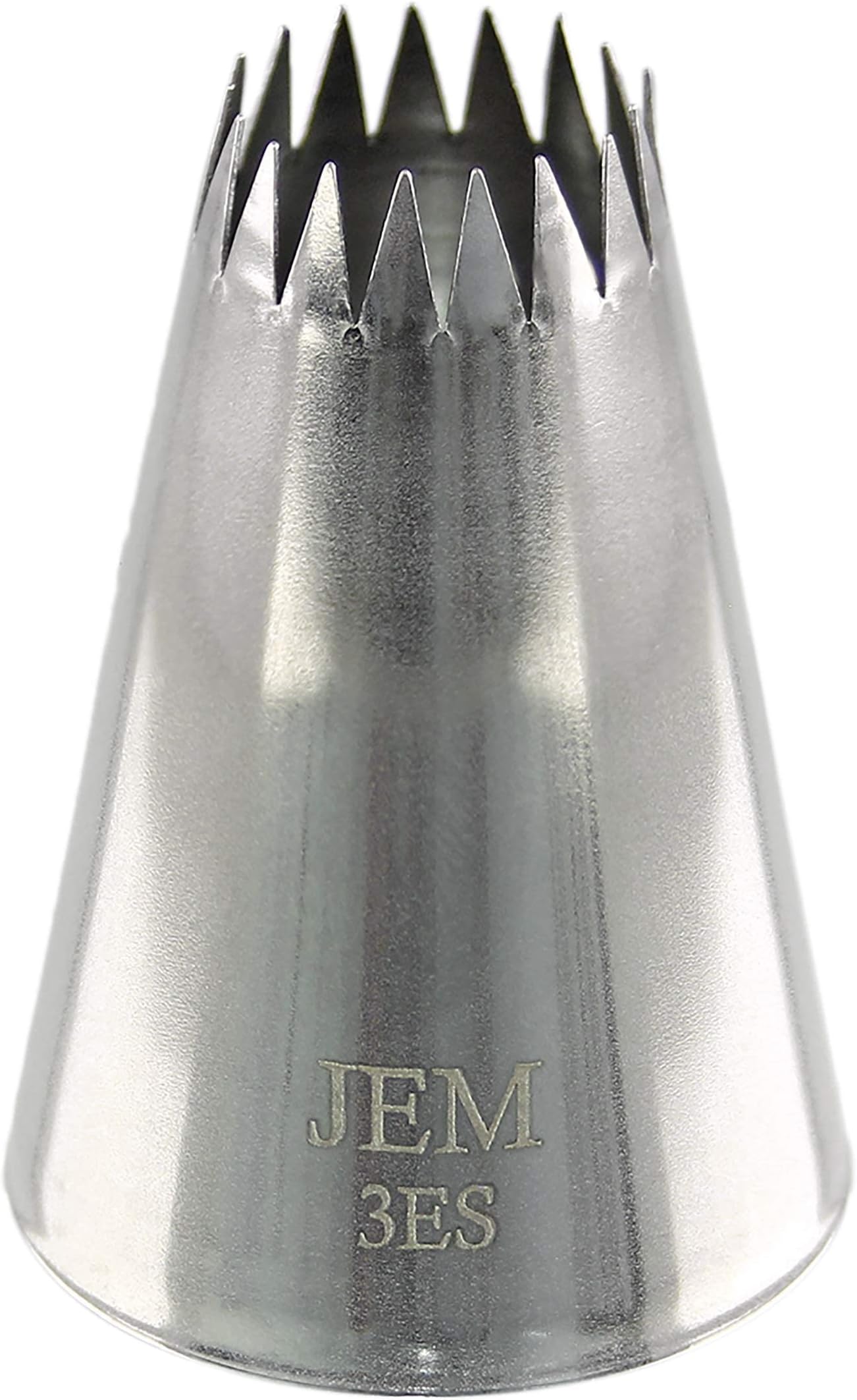 PME JEM Large Fine Star Savoy Piping Nozzle no. 3ES, Silver,Package may vary