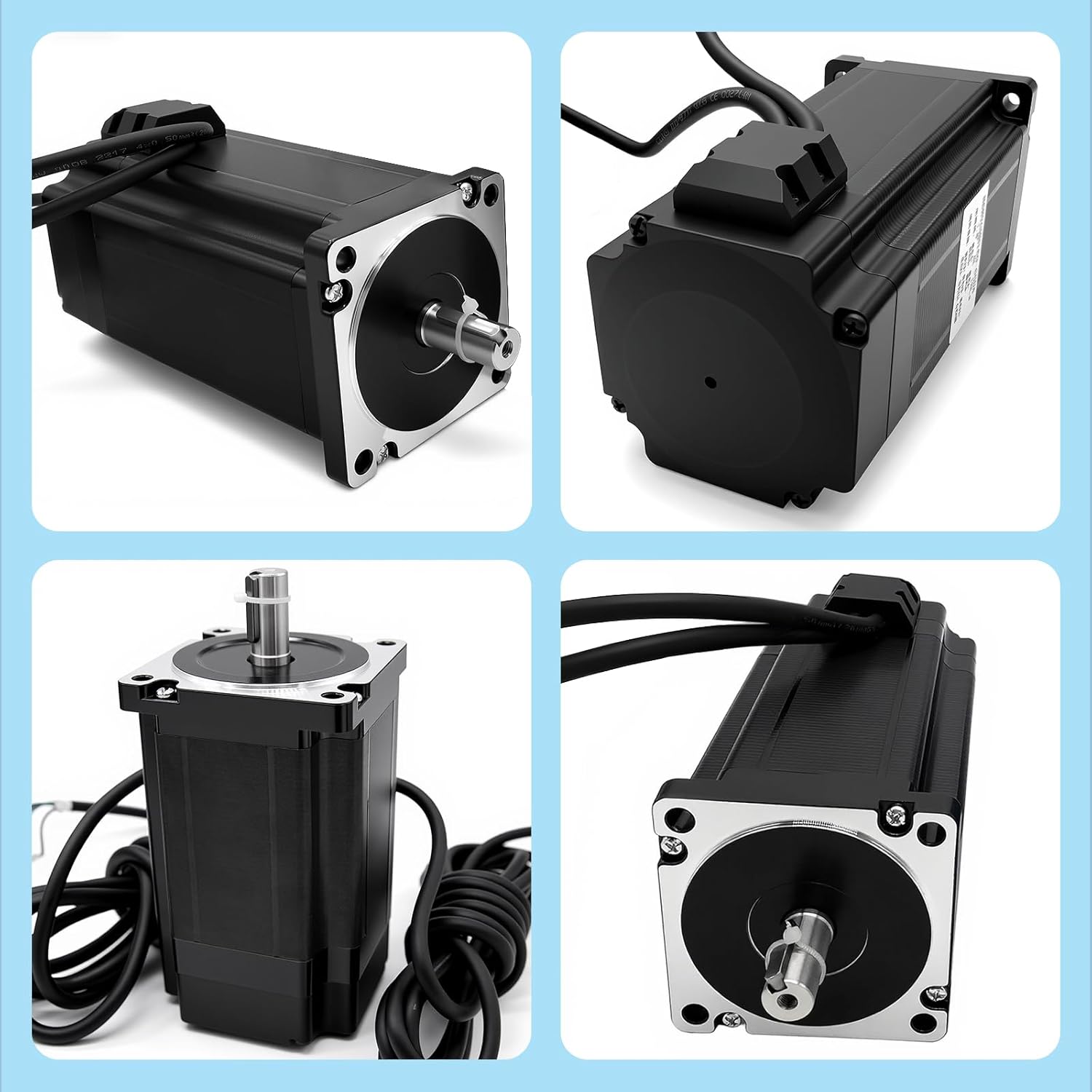 Nema 34 Closed Loop Stepper Motor Kit 8.5Nm/1203.7oz.in 1000 Line Encoder Nema34 86 DC Stepper Motors with 18-80VAC or 18-110VDC DSP Easy Servo Motor Driver for CNC Milling Engraving Machine