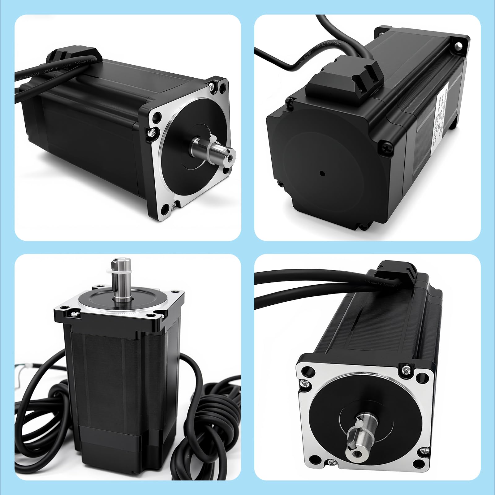 1 Achsen NEMA34 Closed Loop Schrittmotor Bausatz 12 Nm 6A 2-Phasen 1000PPR Hochdrehmoment Servomotor mit Rückkopplung & DSP Hybrid Closed-Loop-Steppermotor Treiber für 3D-Drucker CNC Kit