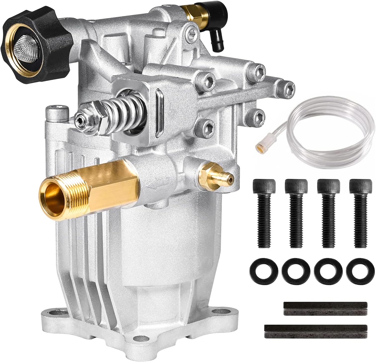 YAMATIC 3/4" Shaft Horizontal Pressure Washer Pump 3400 PSI 2.5 GPM Replacement Pump for Power Washer Compatible with Homelite, Troybilt, Simpson, Karcher, Honda GC160 GC190, AR RMV 2.5G30