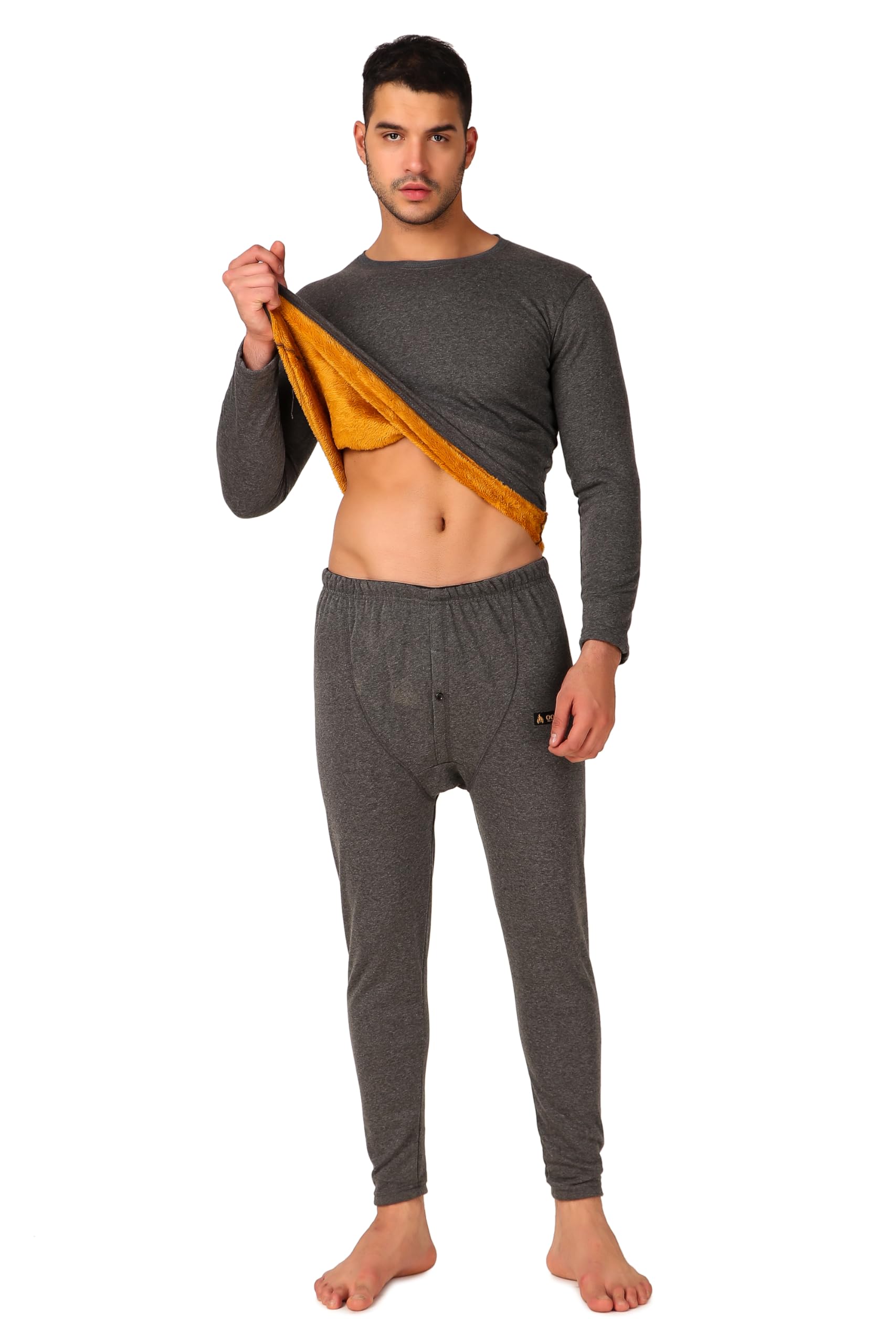 | Mens | Thermal Set (Top and Bottom) | Russian Fleece Inside | Round Neck | Full Sleeves |