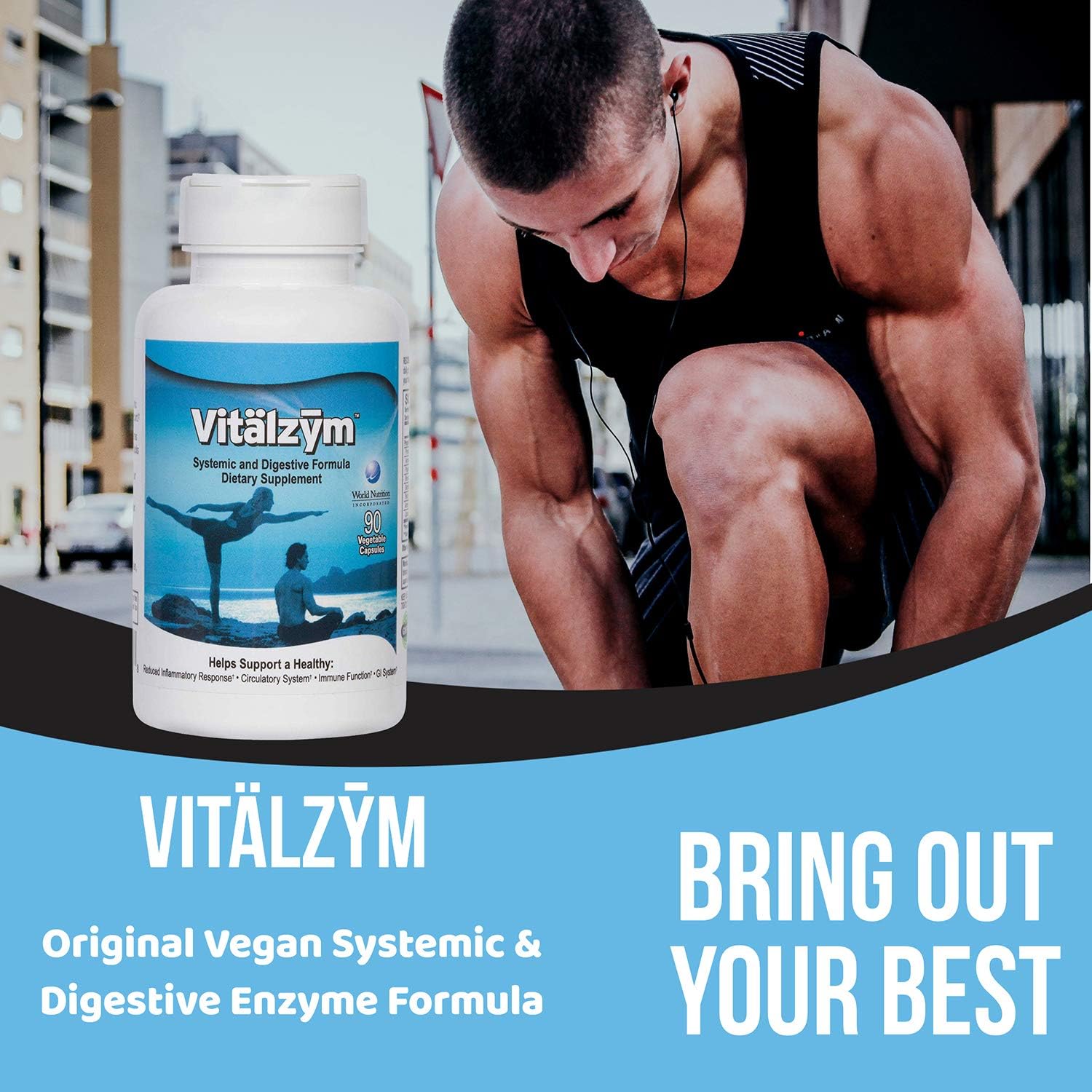 Digestive Enzymes for Gut Health | Proteolytic Systemic Multi Enzymes with Serrapeptase for Women and Men | Helps Increase Blood Flow and Maintain Digestive Health (90 Capsules) - Image 4