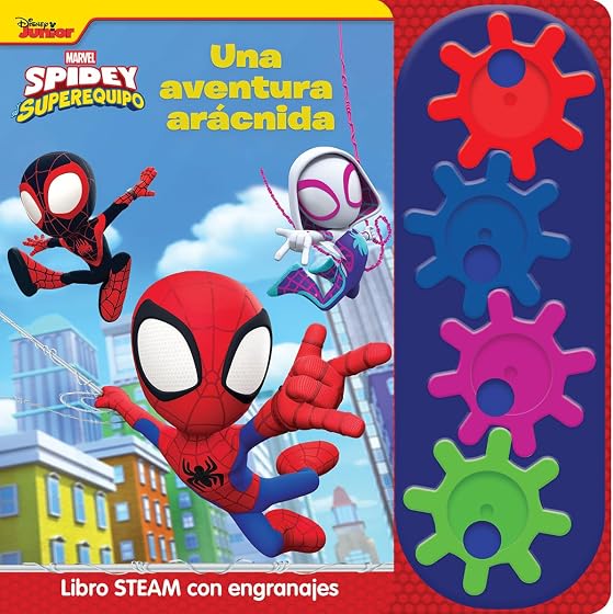 Una aventura aracnída. Libro STEAM con engranajes Spidey