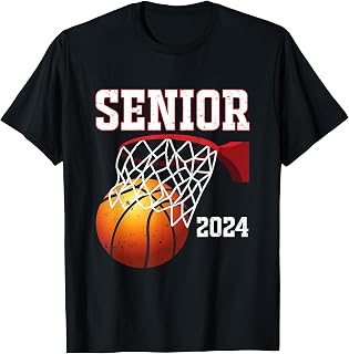Graduate Senior Class of 2024 Basketball Player Graduation T-Shirt