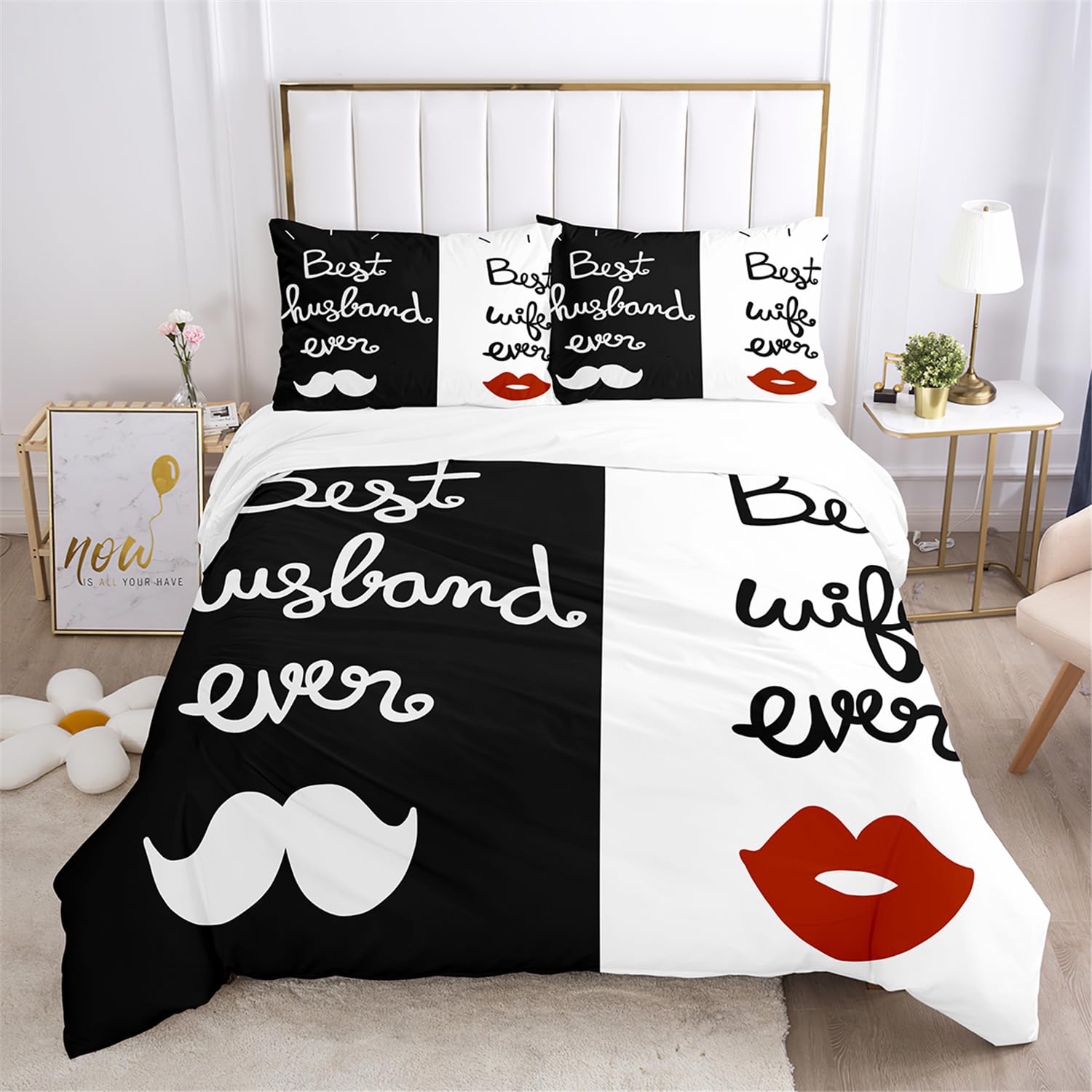 Parure de lit 220x240 Saint Valentin pour chambre adulte cosy