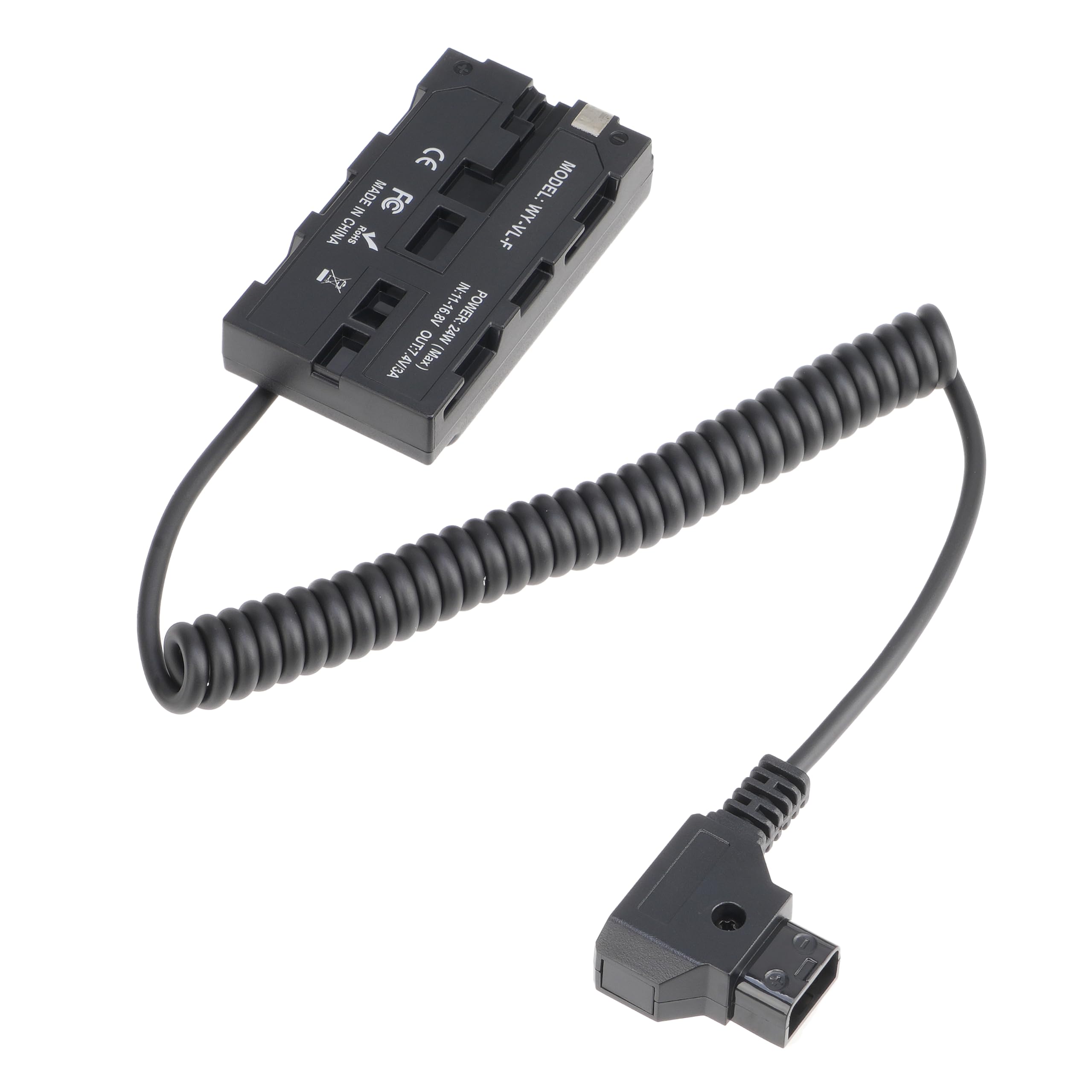 FocusFoto D-Tap Connector to NP-F550 Full Decoded Dummy Battery Adapter Cable for Sony NP-F970 NP-F570 NP-F750 NP-F770 F960 to Power Camera Field