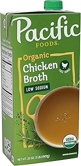 Pacific Foods Low Sodium Organic Free Range Chicken Broth, 32 oz Carton