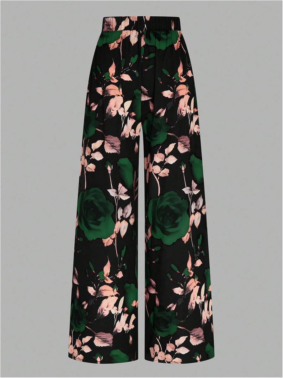 Women's Plus Size High Waist Pants Boho Wide Leg Palazzo Lounge Casual Trousers - Image 2