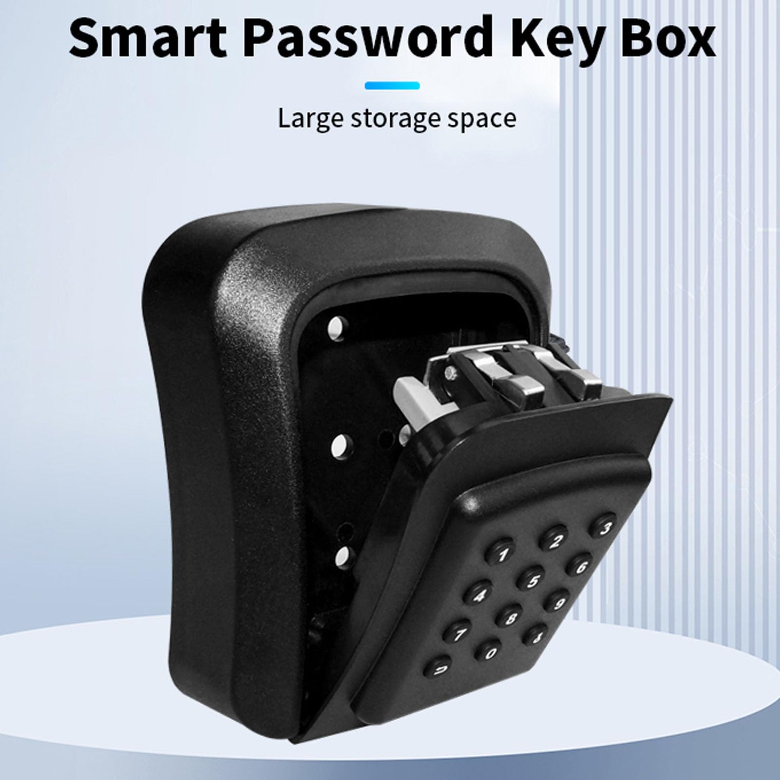 Ejoyous Cassetta di Sicurezza Portatile Smart Key Cassetta di Sicurezza Bluetooth in Metallo con Grillo a U App IP65 e Accesso Al Codice Tipo C Alimentazione di Emergenza per Uso Domestico Garage