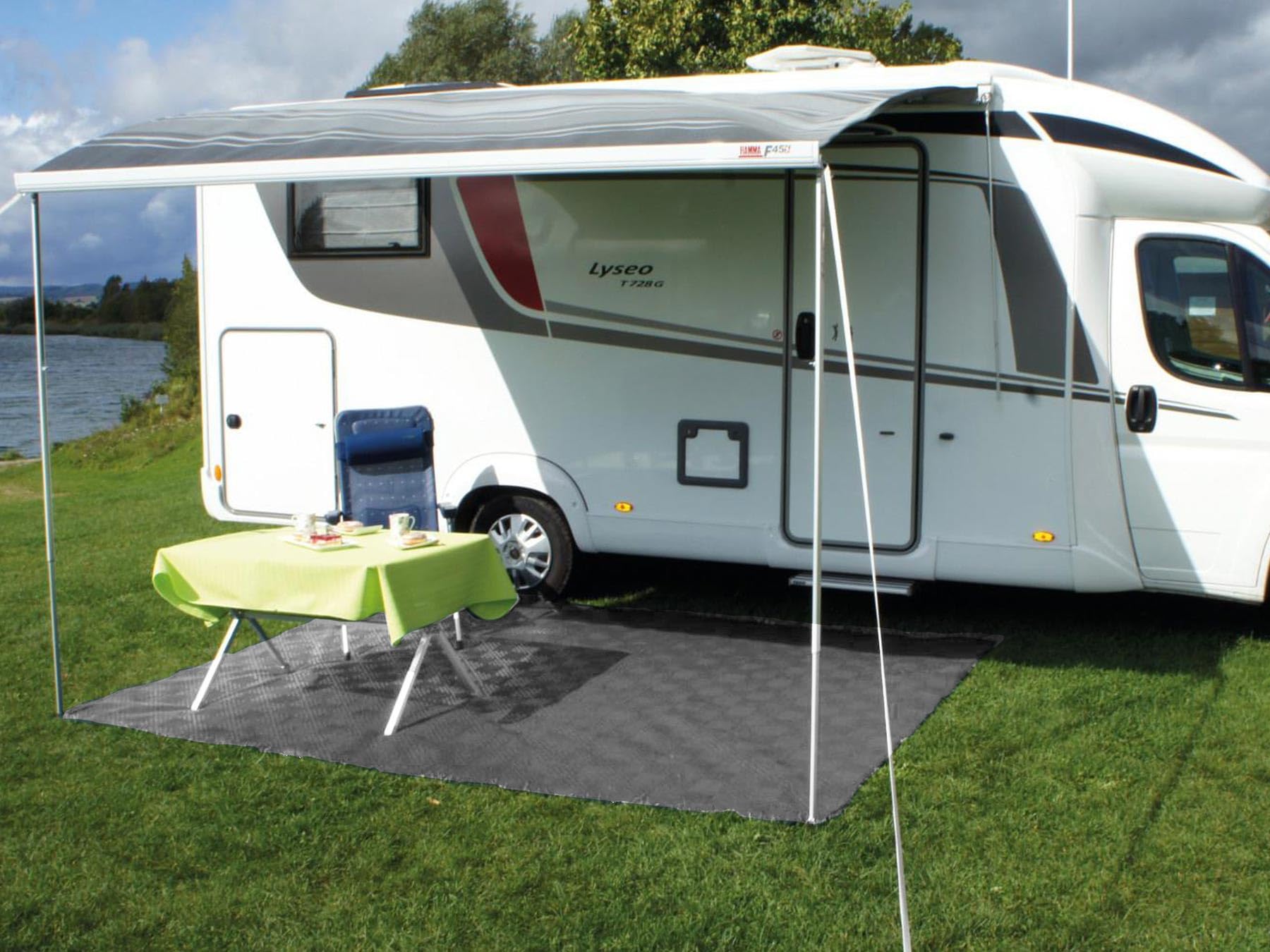 Primaflor Vorzeltteppich AEROTEX, Plus, Costa | Outdoor-Teppich und Balkonteppich für Camping, Terrasse und Garten | 3 mm | reißfest, drainierend | inkl. Tragetasche