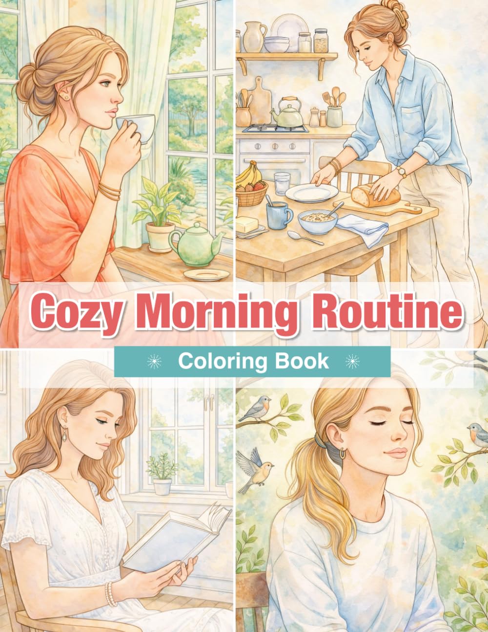 Cozy Morning Routine Coloring Book: Start Your Day with Calm and Clarity