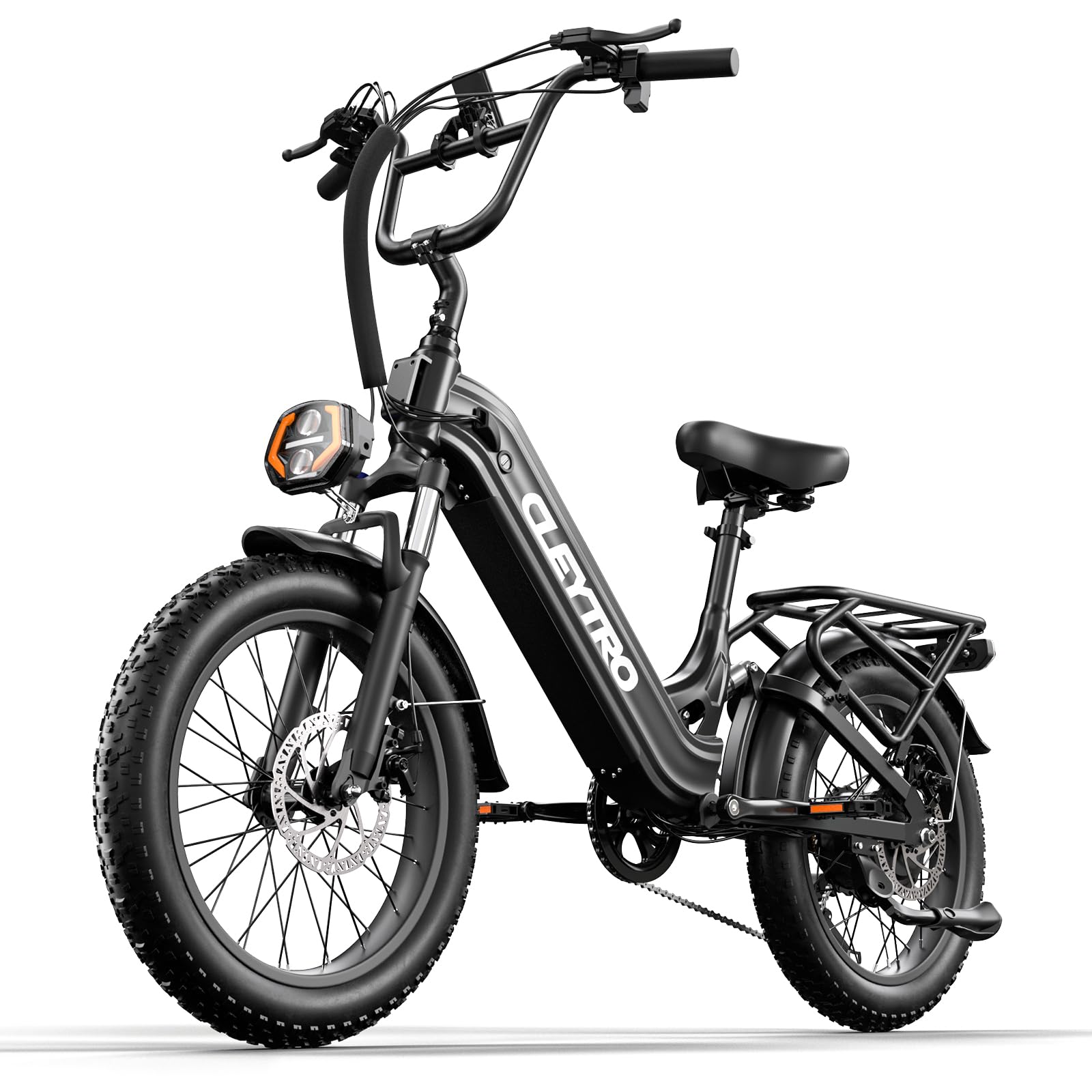 Bicicleta de montaña eléctrica para adultos Tifgalop, 20 pulgadas, batería extraíble, 48V 15.6Ah, suspensión total, 7 velocidades, unisex.