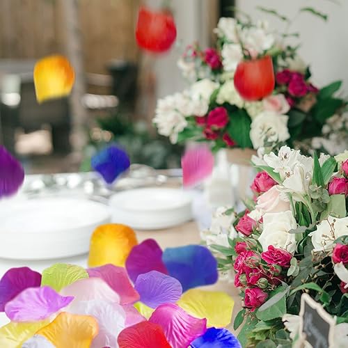 Miniatura 6 de Pétalos artificiales, 1000 pétalos de rosa de seda para decoración de bodas, fiestas, decoración del hogar
