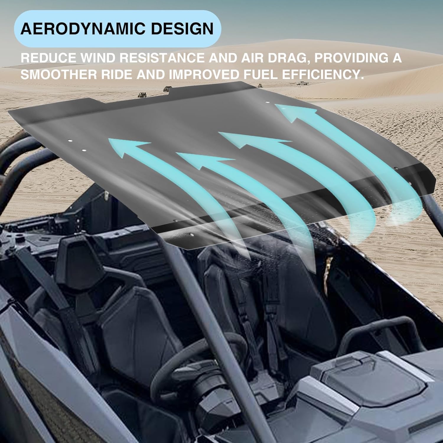 KUAFU Aluminum Roof Top 1 Piece Compatible with 2020-2025 Polaris RZR PRO XP/ RZR Turbo R 2 Seaters Hard Top Roof for Pro XP Accessories Replacement for 2883743-458 Black