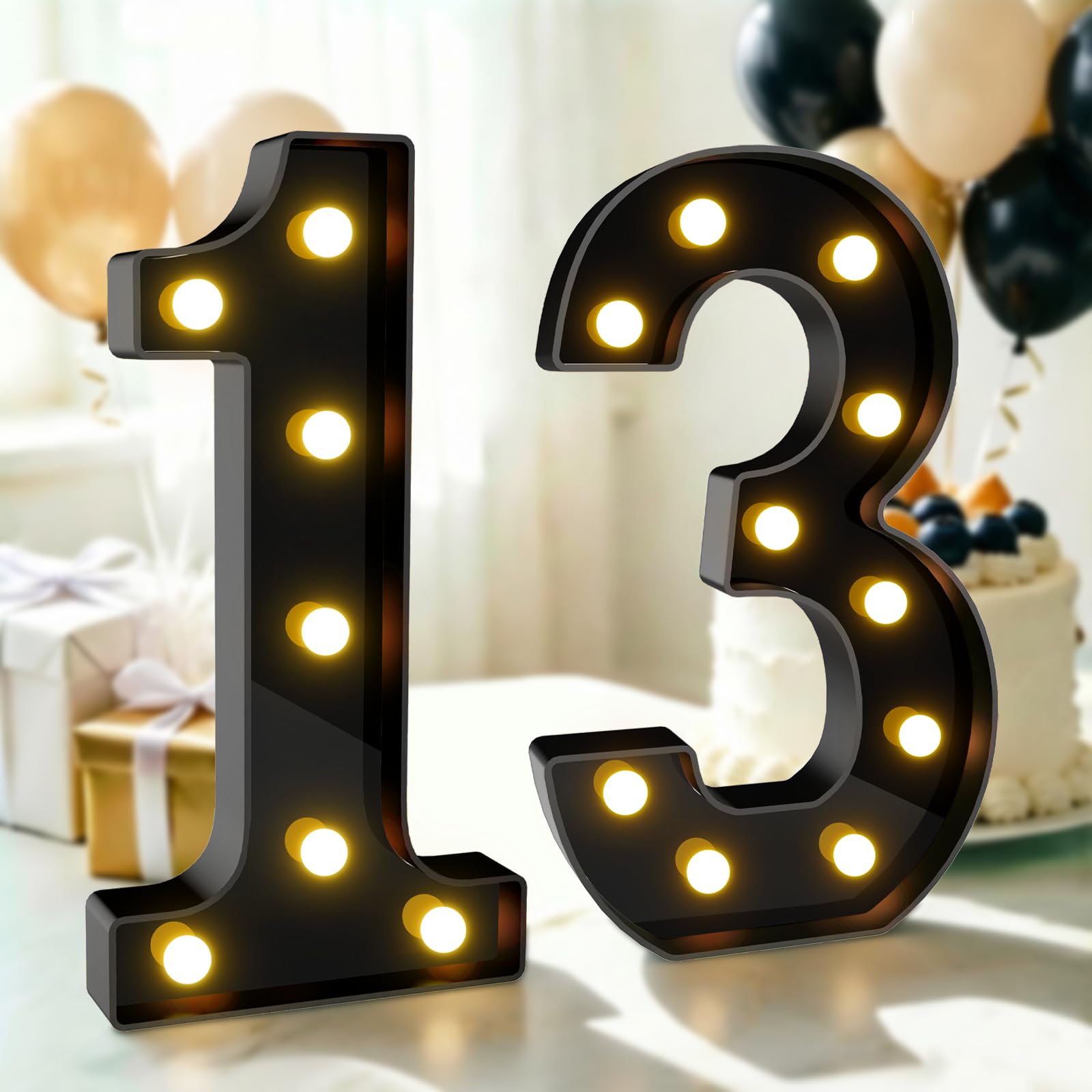 Pooqla 13rd Birthday Decorations - novelty lighting | Mubboo