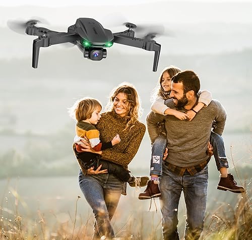 Miniatura 9 de SIMREX Drone con cámara 1080P para niños y adultos, cuadricóptero RC con retención de altitud, mini dron con una tecla de inicio, vuelo de punto de