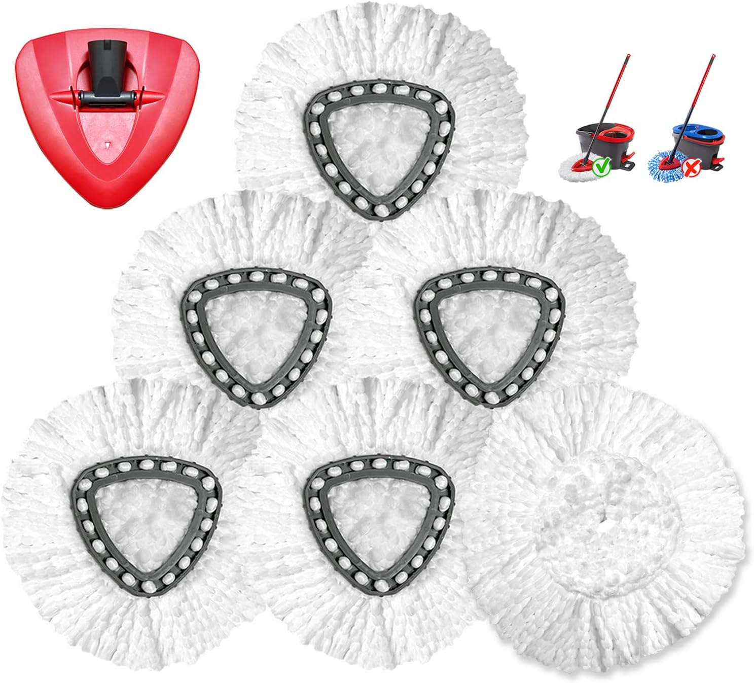 6+1 Pack O Cedar Mop Replace Head Compatible with O Cedar