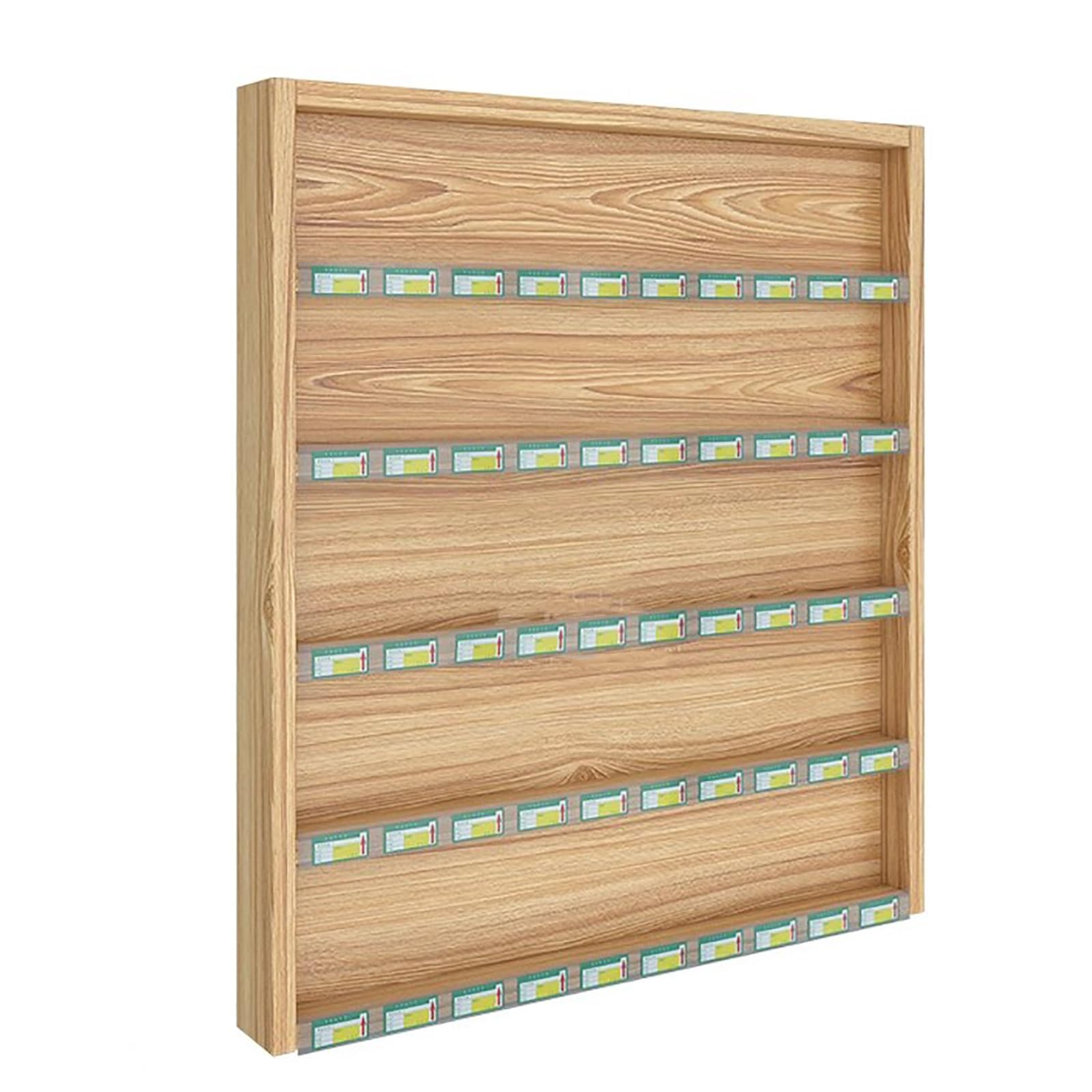 Estante rectangular con etiqueta para organizar puros y dulces 1